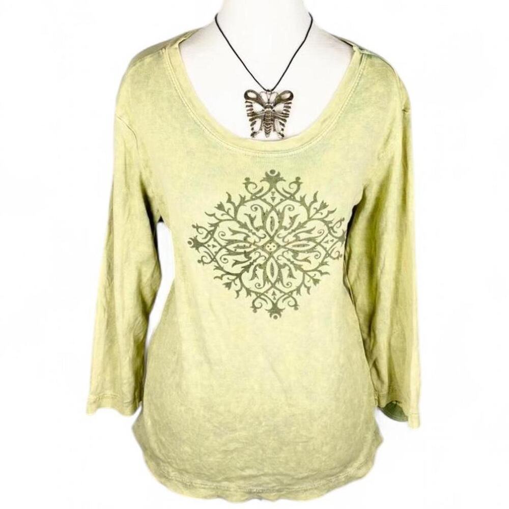 Green vintage boho long sleeve